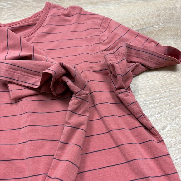 Lululemon 5 Year Basic Tee Men’s M Color Sharp Strip Copper Clay Artic Plum - Picture 2 of 6